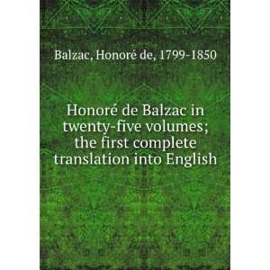   translation into English HonoreÌ de, 1799 1850 Balzac Books