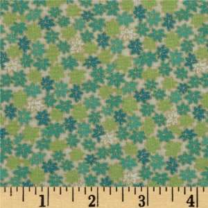  44 Wide Kitty Kimono Maple Leaf Aqua Fabric By The Yard 