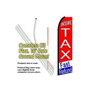  Income Tax Fast Refund Feather Banner Flag Kit (Flag, Pole 