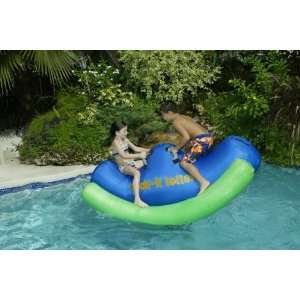  Inflatable Teeter Totter for Kids Blue and Green Sports 