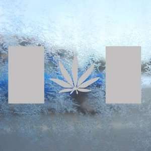  Canada Flag Pot Leaf Marijuana Gray Decal Window Gray 