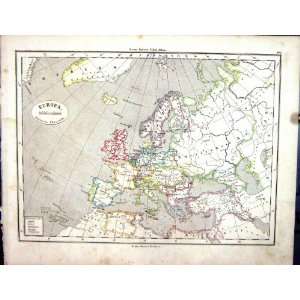    Atlas 1870 Map Europe Europa Iceland Spain France
