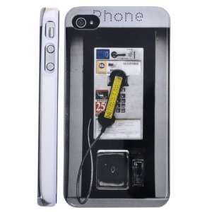   4S Hard Back Cover Public Phone Booth Design Case 