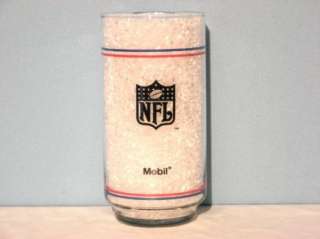 BUFFALO BILLS NFL GLASS FROM MOBIL GAS   BLUE BUFFALO  
