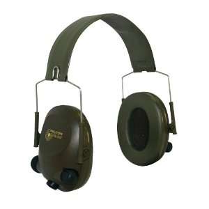   Slim Line Electronic Headset with Audio Input Jack, Olive Green