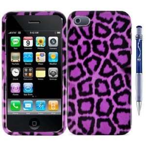  Purple Leopard Premium Apple Iphone 4/4S Snap On Phone 
