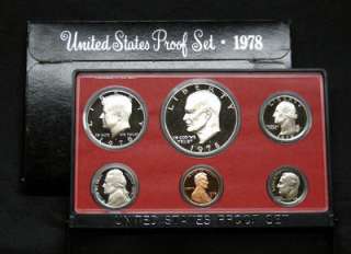 1978 United States Proof Set   In Original Box (6 Coins)  