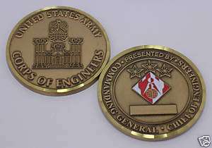 UNITED STATES ARMY CORPS OF ENGINEERS CHIEF COIN  
