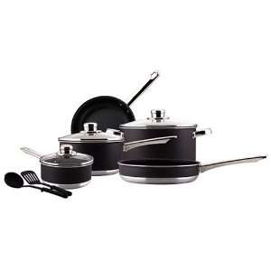  Cooks Select 32006 Nonstick 10 Piece Cookware Set, Black 