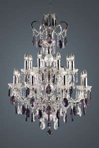 Unique crystal chandelier in French Louis XVI style  