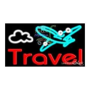 Travel Neon Sign 20 inch tall x 37 inch wide x 3.5 inch deep outdoor 