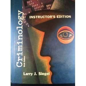    Instructors Edition (9780534535285) Larry J. Siegel Books
