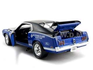 1969 FORD MUSTANG BOSS 302 RACER #03 BLUE 124 DIECAST  