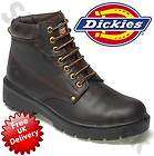 DICKIES ANTRIM SAFETY WORK BOOTS BROWN SIZE UK 6   12 FA23333 LEATHER 