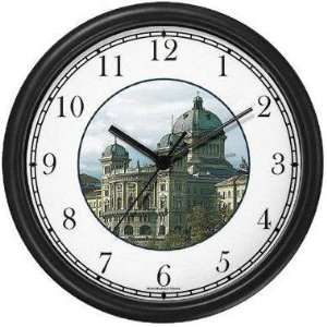 Federal Palace Bern Switzerland (JP6) Famous Lankmarks Clock by 