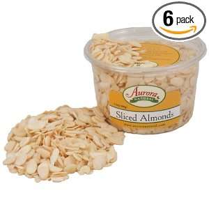 Aurora Products Inc. Almonds Sliced Blanched, 7 Ounce Tub (Pack of 6)