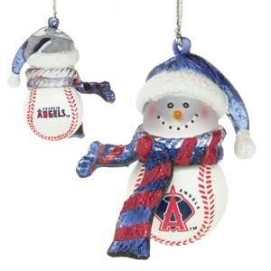  Home Run Snowman Los Angeles Angels MLB Christmas Ornament 