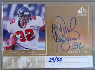 1998 AP Auth Players Ink Gold Jamal Anderson Falcons  