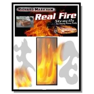  Richard Markham Real Fire Flame Stencils 2pc Set 