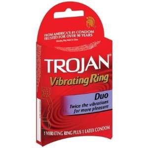  Trojan Duo Vibrating Ring (Quantity of 2) Health 