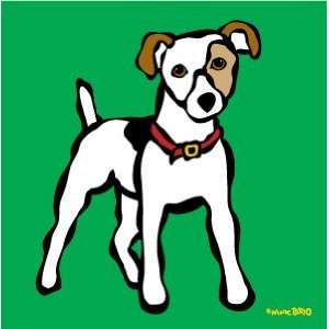  Jack Russell on Green by Marc Tetro. Giclee on Fine Art 