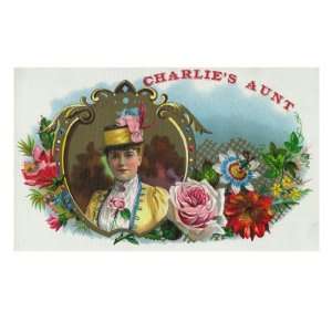  Charlies Aunt Brand Cigar Box Label Premium Poster Print 