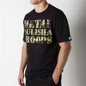  Metal Mulisha Soldier T Shirt   X Large/Black/Green 