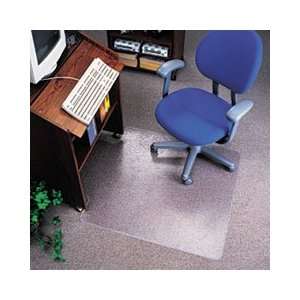 EconoMat No Bevel Chair Mat for Low Pile Carpet, 36w x 48h, Clear 