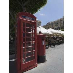  British Telephone Box and Post Box, Valletta, Malta 