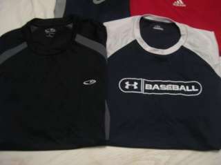 Lot 8 mens UNDER ARMOUR NIKE compression S/S shirts L  