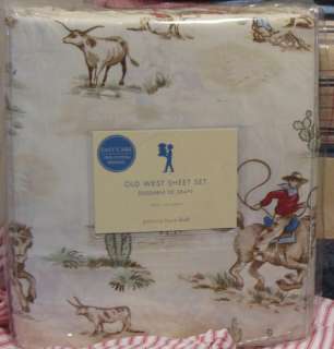 NEW Pottery Barn OLD WILD WEST Twin Quilt/Sheet+ COWBOY  