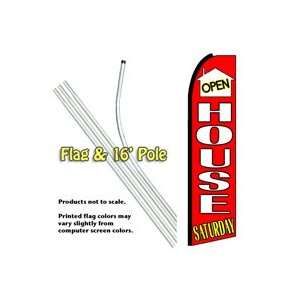  Open House Saturday Feather Banner Flag Kit (Flag & Pole 