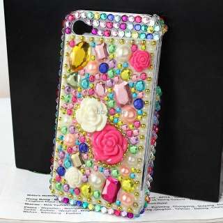   multicolor bling hard back case cover fit apple iphone 4 4G  