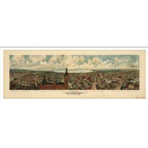  Historic Milwaukee, Wisconsin, c. 1898 (M) Panoramic Map 