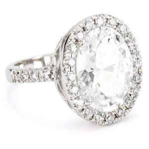  CZ by Kenneth Jay Lane Trend CZ Cubic Zirconia Oval Pave 