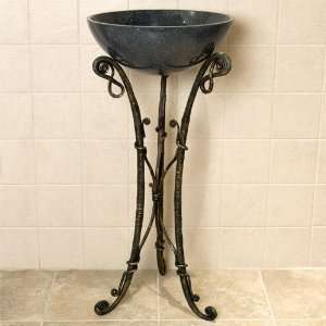  Aveline Wrought Iron Sink Stand   Burnished Bronze