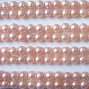   Natural Pink 6mm Half Drilled Button FW Pearls Arts, Crafts & Sewing