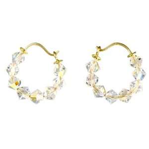  Flirt Swarovski Gold Stud Post Earings. Jewelry