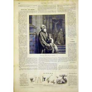  Dyckmans LAveugle Prayer Religious French Print 1866 