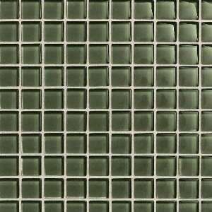  Daltile Maracas Glass Mosaics Green Leaf 1 x 1 Glossy Tile 