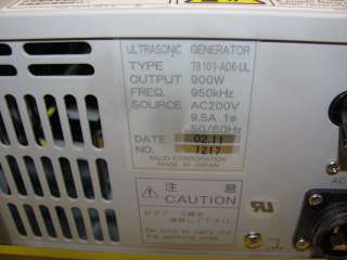 Kaijo 900 Ultrasonic Generator 78101 AD6 UL working  