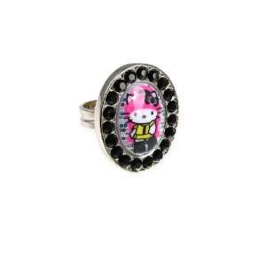   Kitty Pink Head Taxi Mod Crystal Ring   Yellow (FINAL SALE) Jewelry