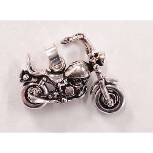  Silver motorcycle bike pendant 