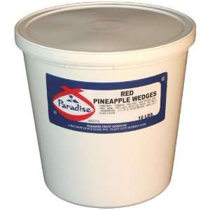 Paradise Red Pineapple Wedges, 10 Pound Tub