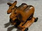 VINTAGE ARCOR SAFE PLAY TOYS (rubber) TWIN BROWN HORSES WITH RUBBER 