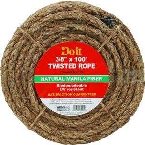  Twisted Manila Rope, 3/8X100 MANILA ROPE