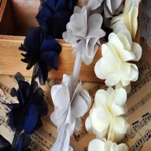  Arts & Crafts Project Chiffon Flower Motif Lace Material 