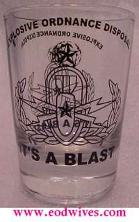SET OF 4 NEW BOMB DISPOSAL LARGE SHOT GLASS MASTER EOD  