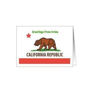  California   City of Irvine   Flag   Souvenir Card Card 