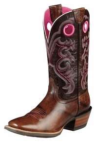 NIB Womens Ariat 10008758 Western Crossfire Brown Cowboy Boots  